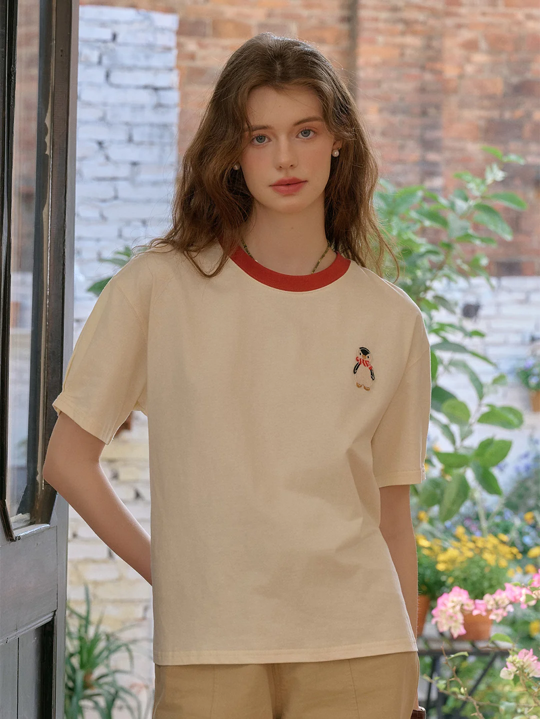 【Final Sale】Poppy Round Neck 100% Cotton T-shirt