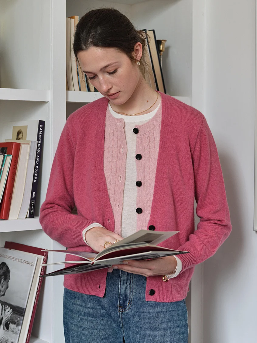 Ainhoa 100%Wool Drop Shoulder Versatile Cardigan