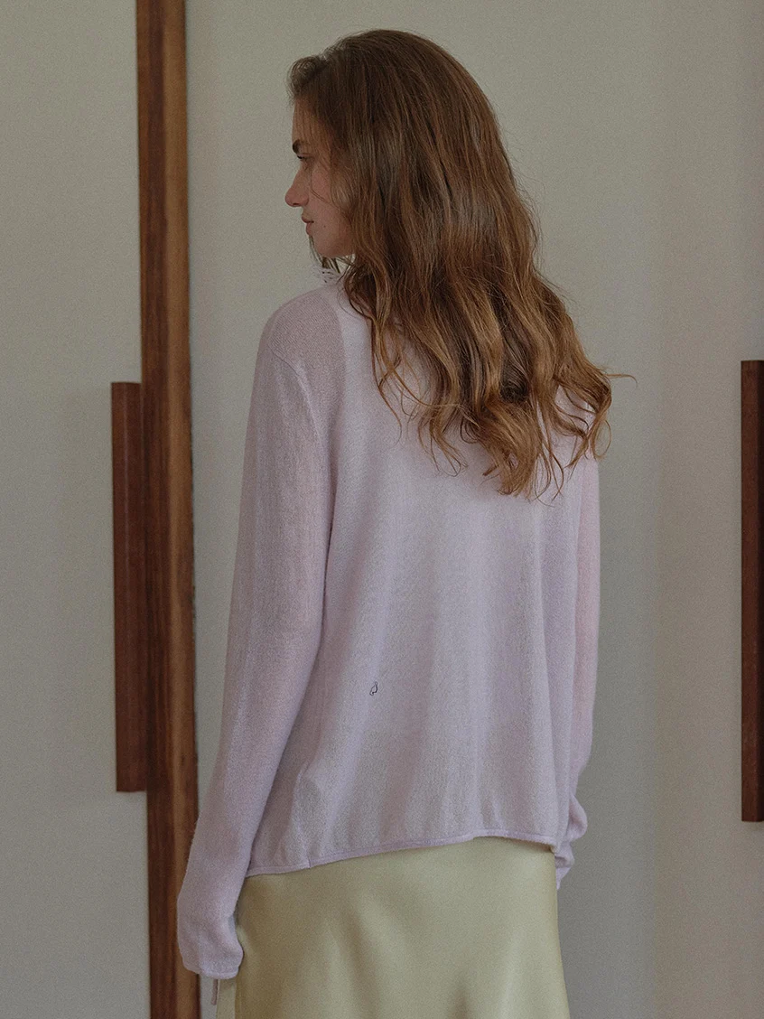 Celine French-Style V-Neck Tassel Wool Cardigan