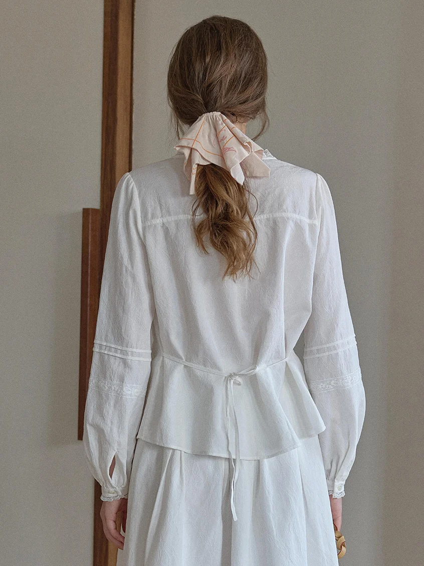 Juniper French Lace Embroidered Blouse