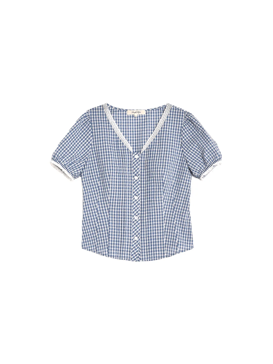 Madelyn V-Neck Lace Linen Top