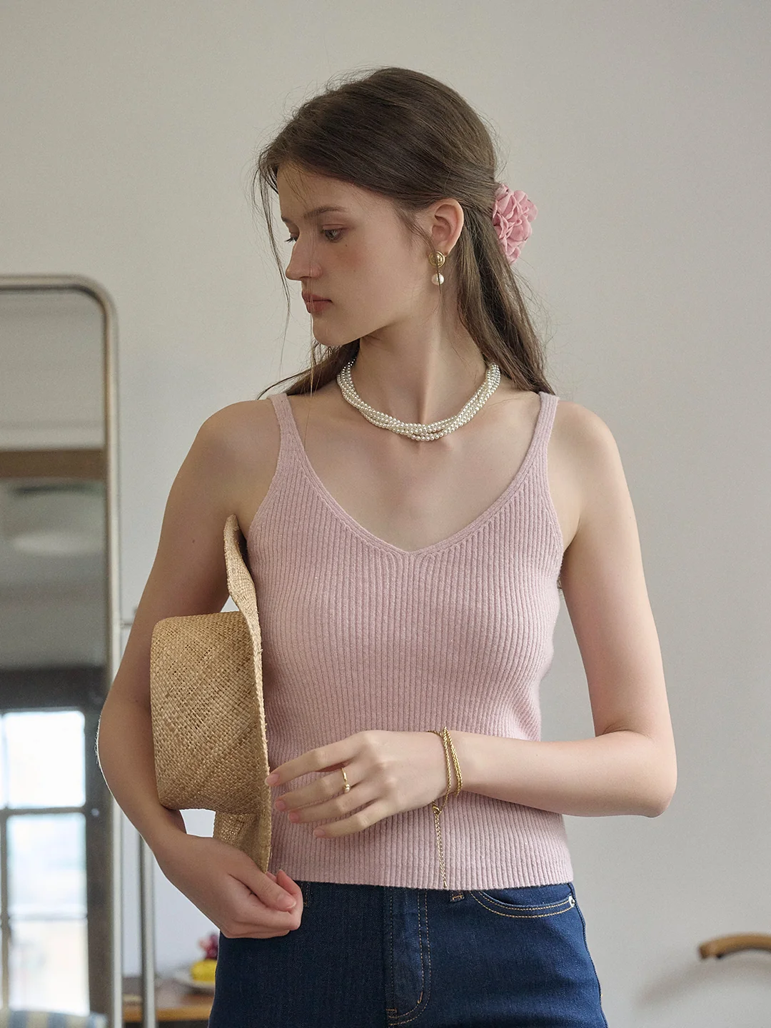 【Final Sale】Avianna V-Neck Knit Camisole Top