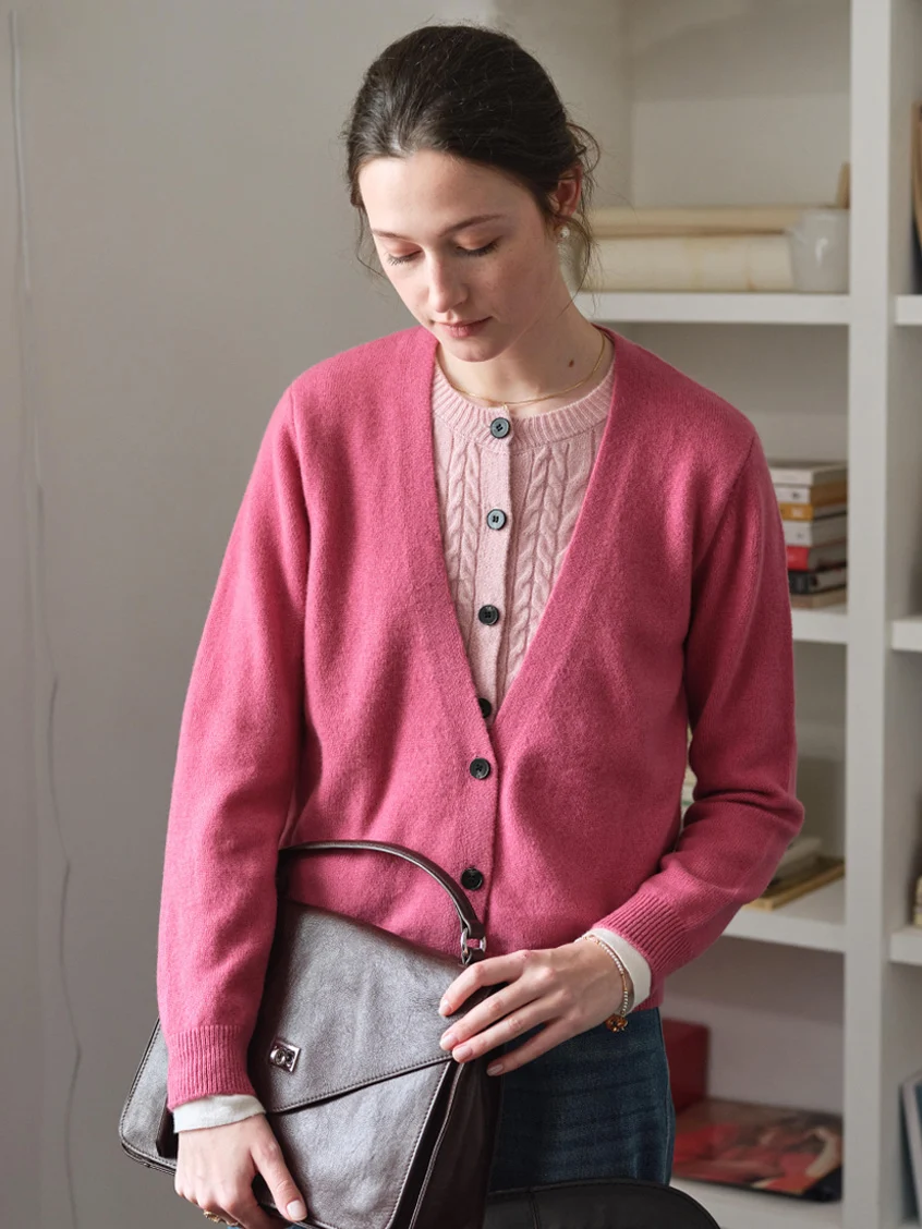 Ainhoa 100%Wool Drop Shoulder Versatile Cardigan